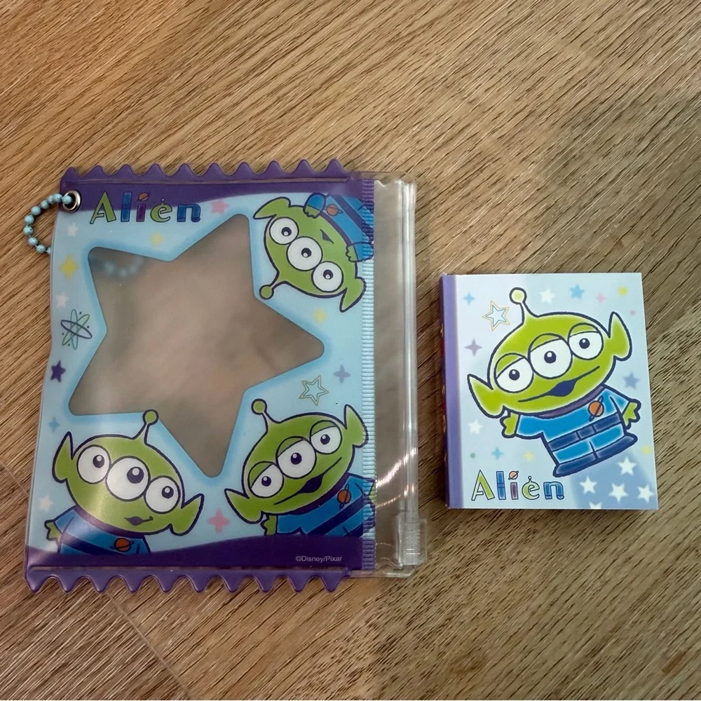 Toys Story File Folder + Little Green Men mini notebook with zip bag